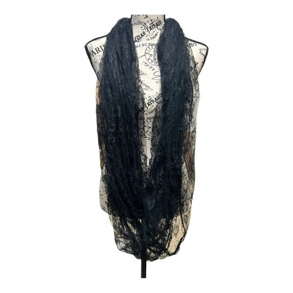 COPY - NWOT Simply Genius Jewelry Infinity Scarf - Black Lace